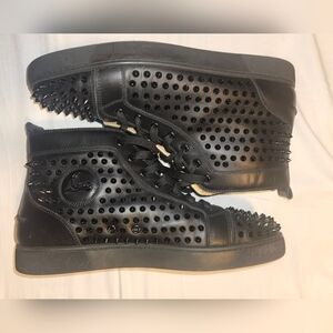 Black Studded Men's Sneakers
